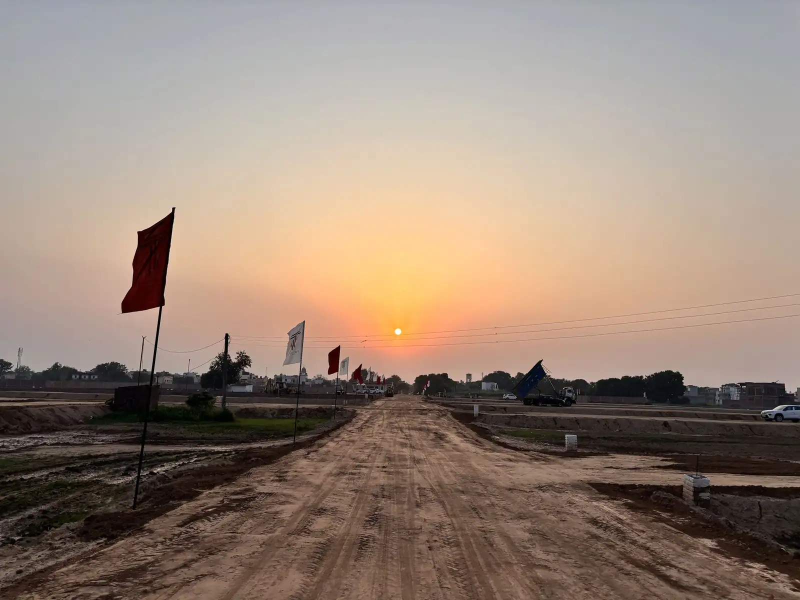 Sunset over The Ridge project avenue in Kurali